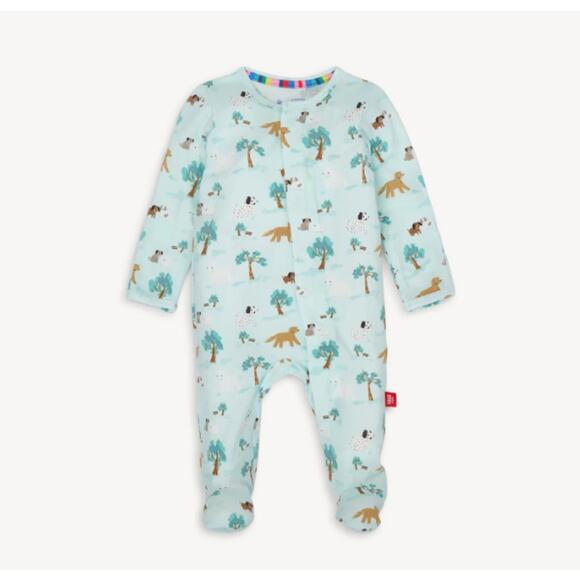 Magnetic Me Baby Central Bark Magnetic Modal Footie Romper Size 6-9M - Picture 9 of 10